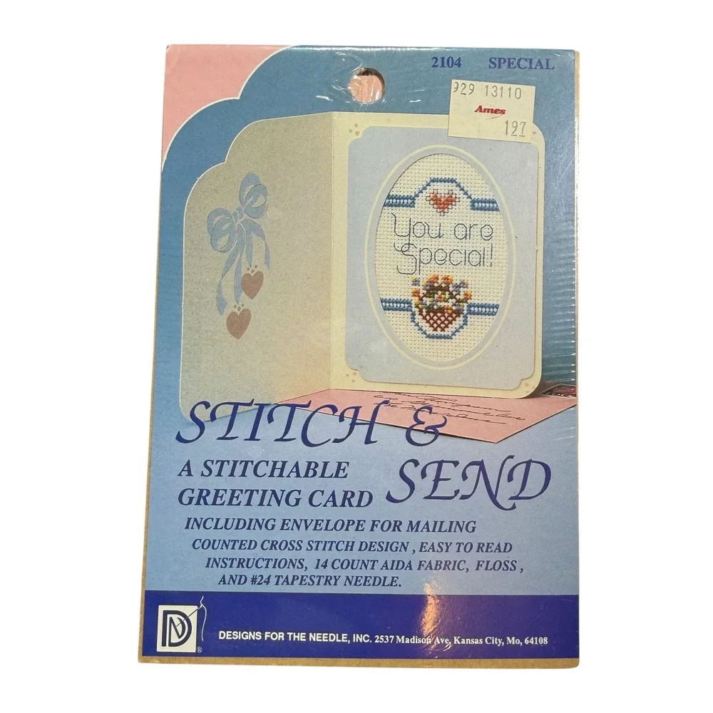 Designs For The Needle You Are Special Counted Cross Stitch Card Kit New Vintage